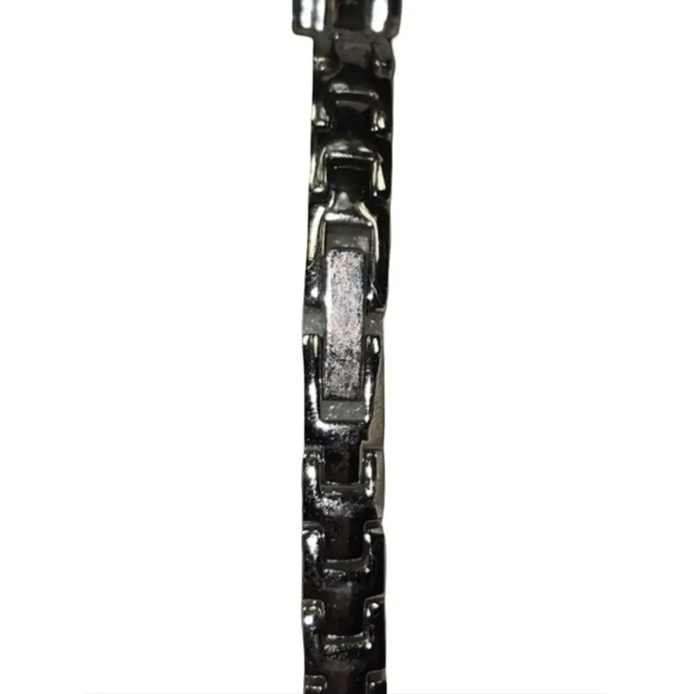 Anne Klein II Silver Tone Crystal Floral Bracelet Watch Purple Accents Dressy